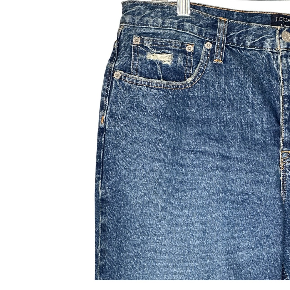 J Crew NWT Premium Edition Slim Boyfriend Button Fly High Waist Straight Jeans - Picture 9 of 15
